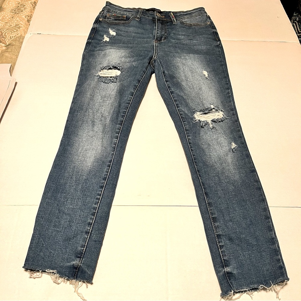 Judy Blue skinny fit size 7 / waist 28 womens denim jean style# JB88286 5 pocket
